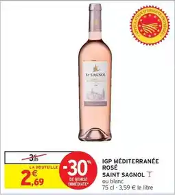 Intermarché St sagnol - igp méditerranée rosé offre