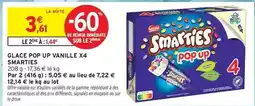 Intermarché Signal - glace pop up vanille x4 offre