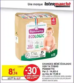 Intermarché Pommette - changes bébé écologic offre