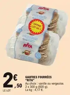 E.Leclerc Rita - gaufres fourrées offre