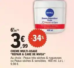 E.Leclerc Nivea - creme multi-usage repair & care de offre