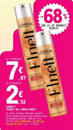 E.Leclerc Laque elnett de l'oréal paris offre