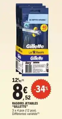 E.Leclerc Gillette - rasoirs jetables offre