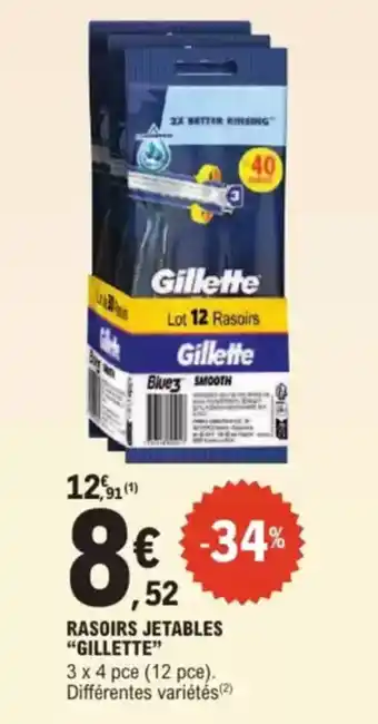 E.Leclerc Rasoirs jetables gillette offre