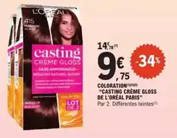 E.Leclerc L'oréal - coloration casting creme gloss de l'réal paris offre