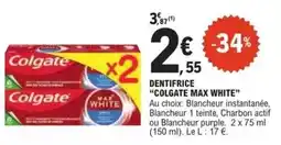 E.Leclerc Colgate - dentifrice max white offre