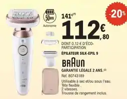 E.Leclerc Épilateur silk epil 9 offre