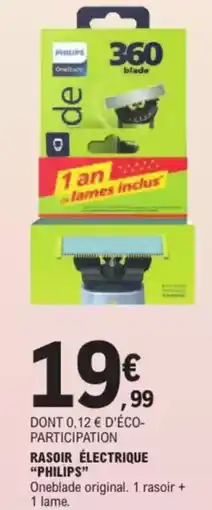 E.Leclerc Rasoir électrique philips offre