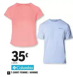 E.Leclerc Sport Columbia - t-shirt femme / homme offre