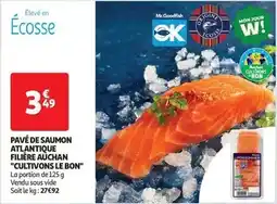 Auchan Supermarché Mr.goodfish - pavé de saumon atlantique filière cultivons le bon offre