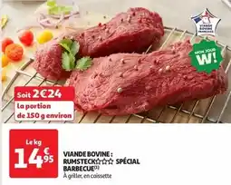Auchan Viande bovine: rumsteck offre