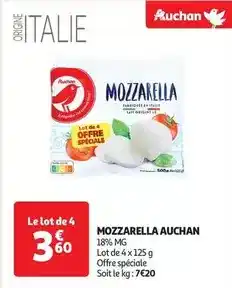 Auchan Auchan - mozzarella offre