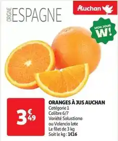 Auchan Auchan - oranges a jus offre