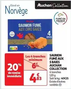 Auchan Auchan - saumon fumé aux 5 baies offre