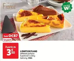 Auchan 4 parts de flans offre