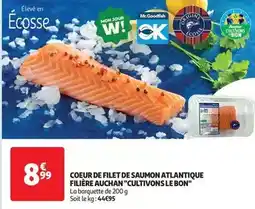 Auchan Mr.goodfish - coeur de filet de saumon atlantique filière cultivons le bon offre