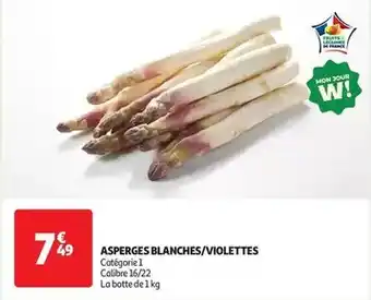 Auchan Asperges blanches/violettes offre