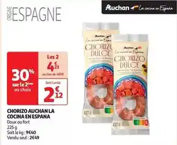 Auchan Auchan - chorizo la cocina en espana offre