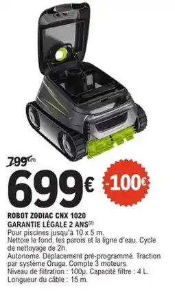E.Leclerc Jardi Zodiac - robot cnx 1020 garantie l'egale 2 ans offre
