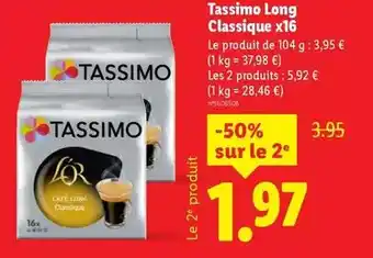 Lidl Tassimo - long classique offre