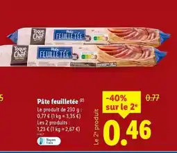 Lidl Toque du chef - pâte feuilletée offre