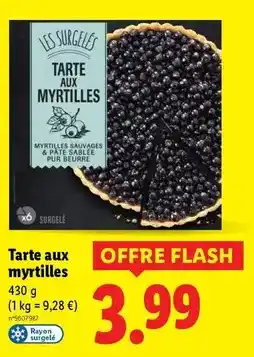 Lidl Les surgeles - tarte aux myrtilles offre