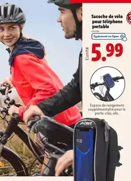 Lidl Crivit - sacoche de vélo pour téléphone portable offre