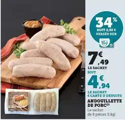 Hyper U U - andouillette de porc offre