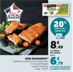 Super U Madrange - ribs offre