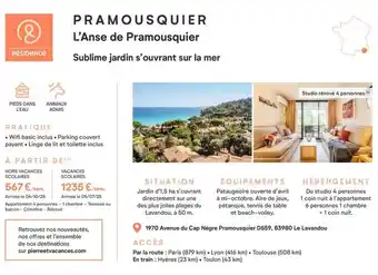 Pierre & Vacances L'anse de pramousquier offre