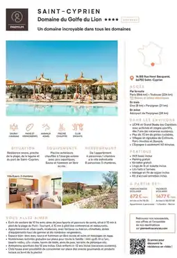 Pierre & Vacances Saint cyprien domaine du golfe du lion offre