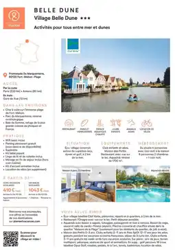 Pierre & Vacances Village belle dune offre