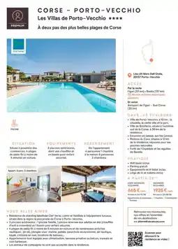 Pierre & Vacances Corse- porto-vecchio offre