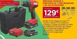 Gedimat Skil - perceuse visseuse a percution 20 v new brushless + 100 accessoires offre