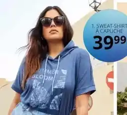 Ulla Popken Sweat-shirt Ă capuche offre