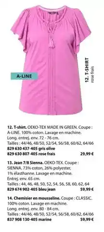 Ulla Popken Oeko-tex - t-shirt oeko tex made in green coupe offre