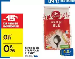 Carrefour Market Carrefour - farine de blé classic offre