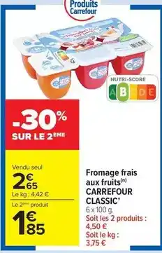Carrefour Market Carrefour - fromage frais aux fruits offre