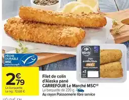 Carrefour Market Carrefour - filet de colin d'alaska pane le marché msc offre
