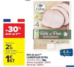 Carrefour Market Carrefour - roti de porc offre