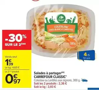 Carrefour Market Carrefour - salades à partager offre