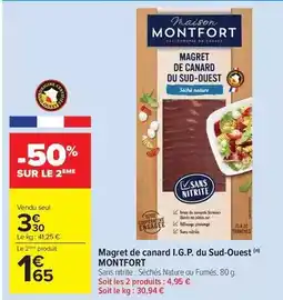 Carrefour Market Maison montfort - magret de canard i.g.p. du sud-ouest offre
