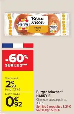 Carrefour Market Burger - brioché offre