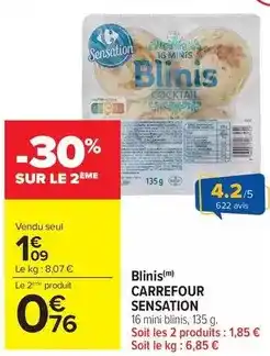 Carrefour Market Carrefour - blinis sensation offre