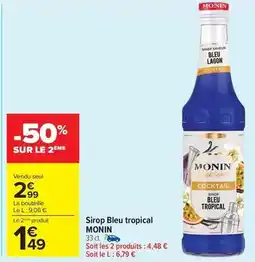 Carrefour Market Sirop bleu tropical offre
