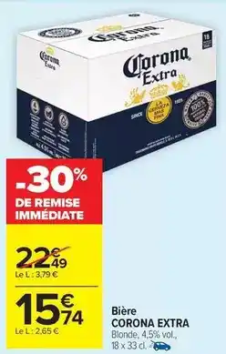 Carrefour Market Corona - bière offre