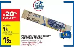 Carrefour Market Carrefour - pâte à tarte roulée pur beurre offre