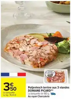 Carrefour Market Picard - potèvlesch terrine aux 3 viandes offre