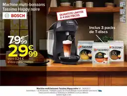 Carrefour Market Tassimo - machine multi-boissons happy noire offre
