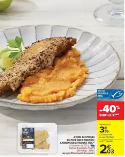 Carrefour Market Carrefour - 2 filets de limande du navidad offre